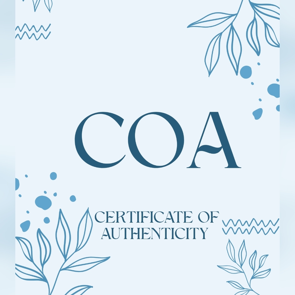 CERTIFICATE OF AUTHENTICITY 🤍